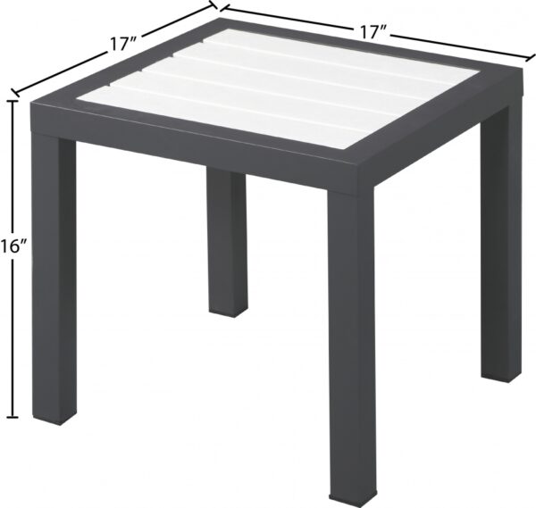 Nizuc Aluminum Outdoor Patio End Table