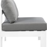 Nizuc Water Resistant Fabric Upholstered Outdoor Patio Modular Armless Chair