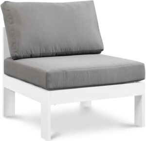 Nizuc Water Resistant Fabric Upholstered Outdoor Patio Modular Armless Chair