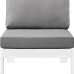 Nizuc Water Resistant Fabric Upholstered Outdoor Patio Modular Armless Chair