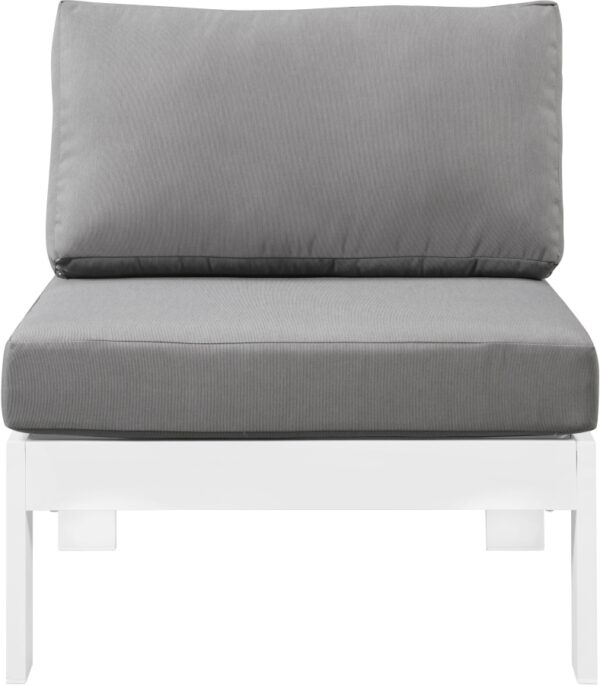 Nizuc Water Resistant Fabric Upholstered Outdoor Patio Modular Armless Chair
