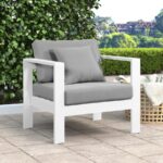 Nizuc Water Resistant Fabric Upholstered Outdoor Patio Arm Chair
