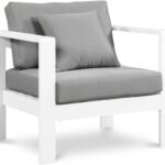 Nizuc Water Resistant Fabric Upholstered Outdoor Patio Arm Chair