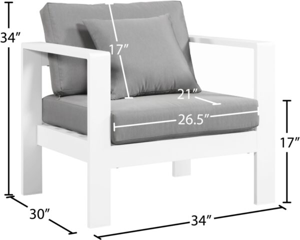 Nizuc Water Resistant Fabric Upholstered Outdoor Patio Arm Chair