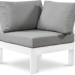 Nizuc Water Resistant Fabric Upholstered Outdoor Patio Modular Corner Chair
