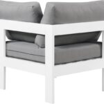 Nizuc Water Resistant Fabric Upholstered Outdoor Patio Modular Corner Chair