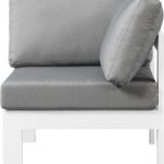 Nizuc Water Resistant Fabric Upholstered Outdoor Patio Modular Corner Chair