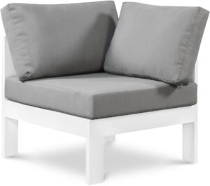Nizuc Water Resistant Fabric Upholstered Outdoor Patio Modular Corner Chair