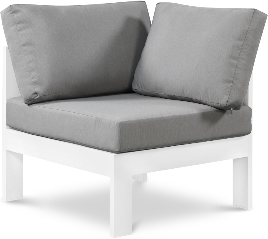 Nizuc Water Resistant Fabric Upholstered Outdoor Patio Modular Corner Chair