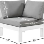 Nizuc Water Resistant Fabric Upholstered Outdoor Patio Modular Corner Chair