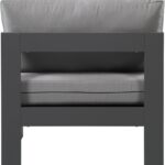 Nizuc Water Resistant Fabric Upholstered Outdoor Patio Modular Armless Chair