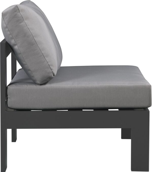 Nizuc Water Resistant Fabric Upholstered Outdoor Patio Modular Armless Chair