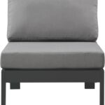 Nizuc Water Resistant Fabric Upholstered Outdoor Patio Modular Armless Chair