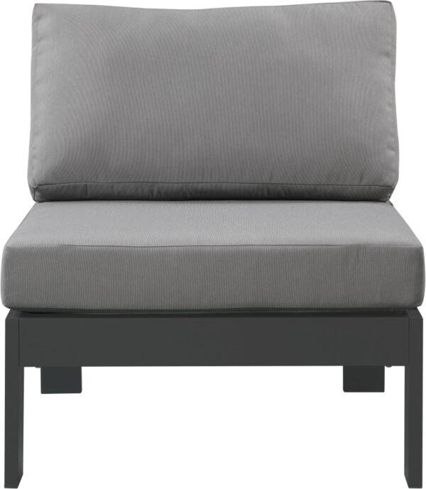 Nizuc Water Resistant Fabric Upholstered Outdoor Patio Modular Armless Chair