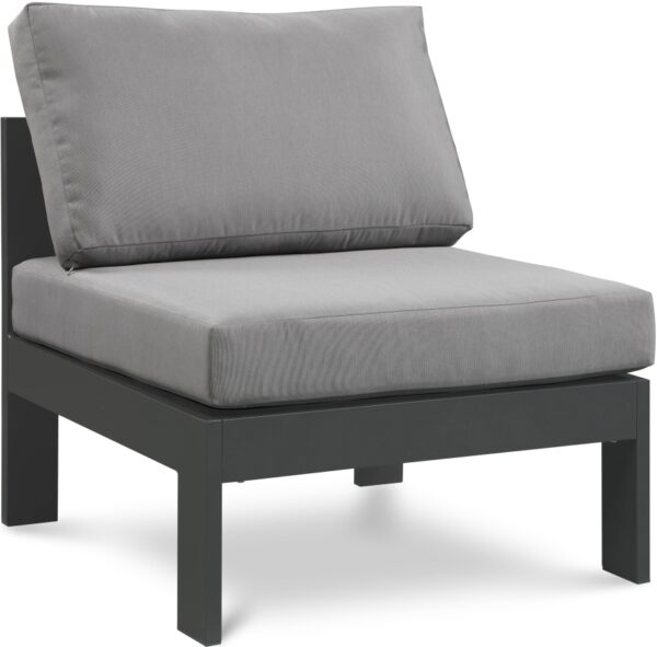 Nizuc Water Resistant Fabric Upholstered Outdoor Patio Modular Armless Chair