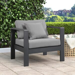Nizuc Water Resistant Fabric Upholstered Outdoor Patio Arm Chair