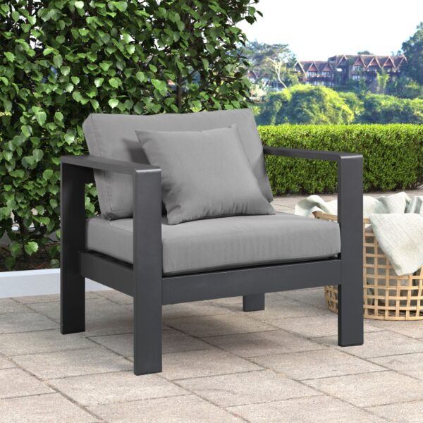 Nizuc Water Resistant Fabric Upholstered Outdoor Patio Arm Chair