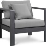 Nizuc Water Resistant Fabric Upholstered Outdoor Patio Arm Chair