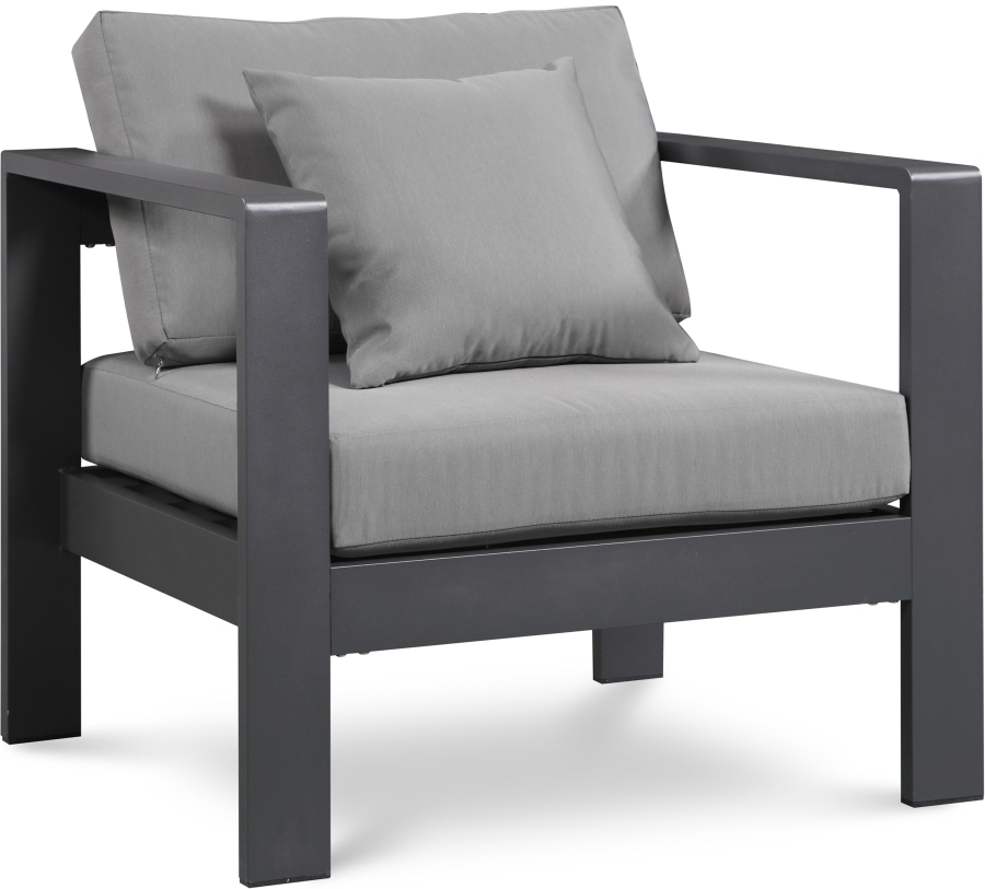 Nizuc Water Resistant Fabric Upholstered Outdoor Patio Arm Chair