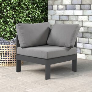 Nizuc Water Resistant Fabric Upholstered Outdoor Patio Modular Corner Chair