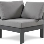 Nizuc Water Resistant Fabric Upholstered Outdoor Patio Modular Corner Chair