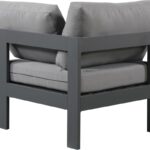 Nizuc Water Resistant Fabric Upholstered Outdoor Patio Modular Corner Chair