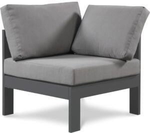 Nizuc Water Resistant Fabric Upholstered Outdoor Patio Modular Corner Chair