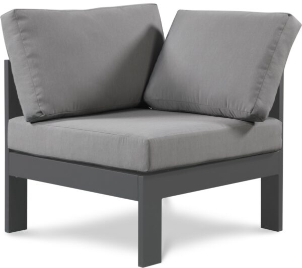 Nizuc Water Resistant Fabric Upholstered Outdoor Patio Modular Corner Chair
