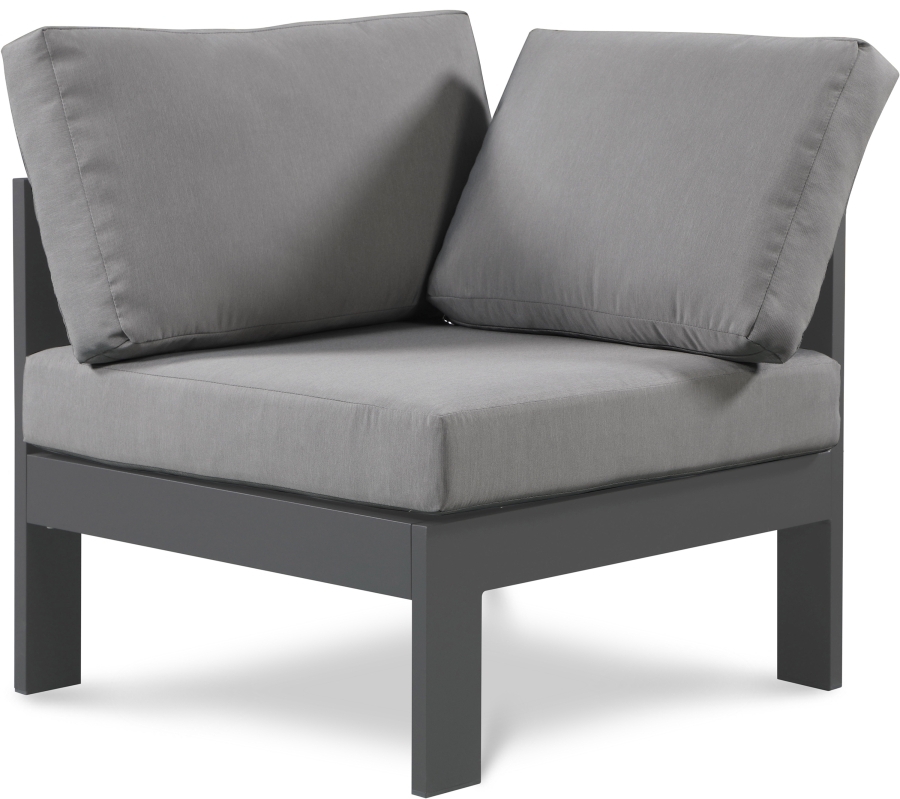 Nizuc Water Resistant Fabric Upholstered Outdoor Patio Modular Corner Chair