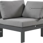 Nizuc Water Resistant Fabric Upholstered Outdoor Patio Modular Corner Chair