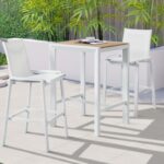 Nizuc Aluminum Outdoor Patio Aluminum Bar Table