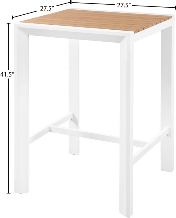 Nizuc Aluminum Outdoor Patio Aluminum Bar Table