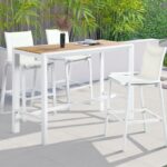 Nizuc Aluminum Outdoor Patio Aluminum Bar Table