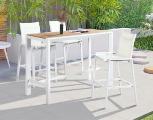 Nizuc Aluminum Outdoor Patio Aluminum Bar Table