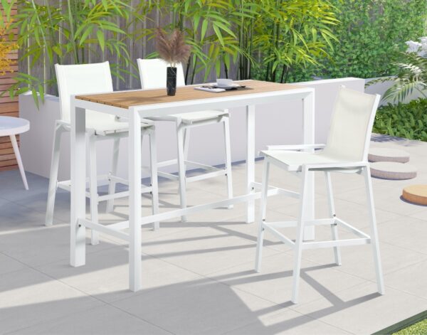 Nizuc Aluminum Outdoor Patio Aluminum Bar Table