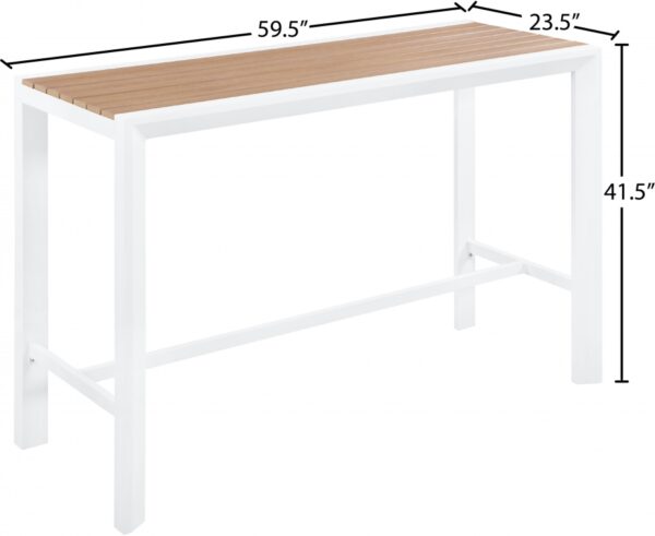 Nizuc Aluminum Outdoor Patio Aluminum Bar Table