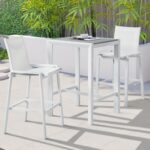Nizuc Aluminum Outdoor Patio Aluminum Bar Table