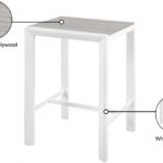 Nizuc Aluminum Outdoor Patio Aluminum Bar Table