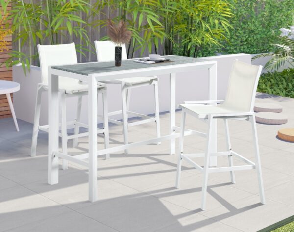 Nizuc Aluminum Outdoor Patio Aluminum Bar Table