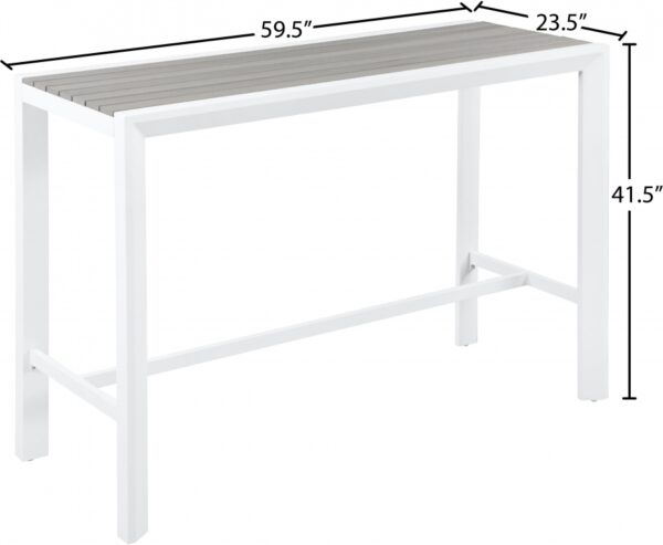 Nizuc Aluminum Outdoor Patio Aluminum Bar Table