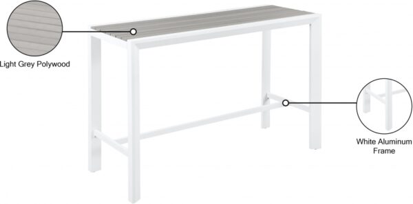 Nizuc Aluminum Outdoor Patio Aluminum Bar Table