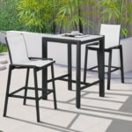 Nizuc Aluminum Outdoor Patio Aluminum Bar Table