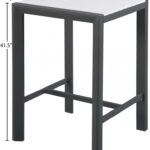 Nizuc Aluminum Outdoor Patio Aluminum Bar Table
