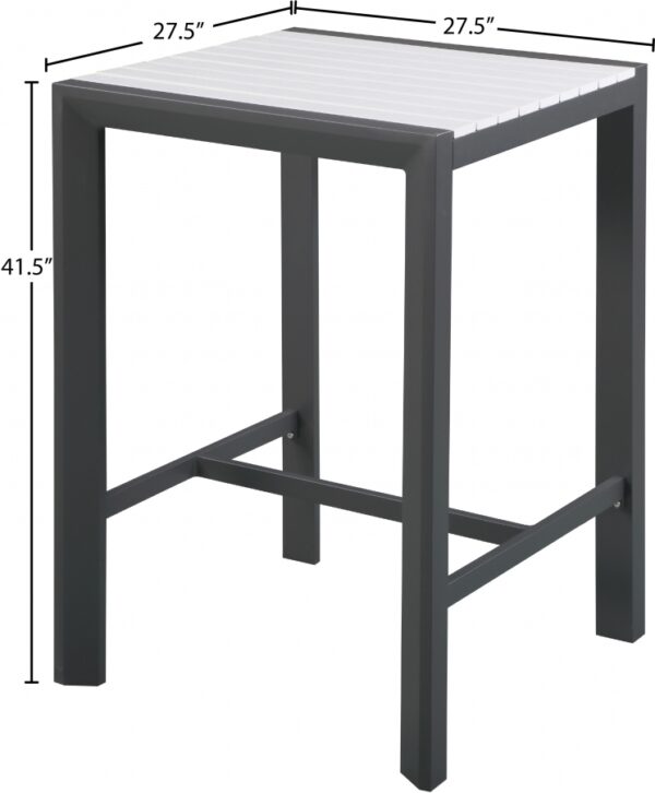 Nizuc Aluminum Outdoor Patio Aluminum Bar Table
