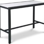 Nizuc Aluminum Outdoor Patio Aluminum Bar Table