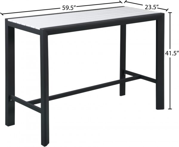 Nizuc Aluminum Outdoor Patio Aluminum Bar Table