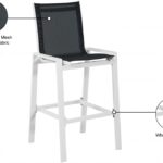 Nizuc Mesh Water Resistant Fabric Outdoor Patio Bar Stool