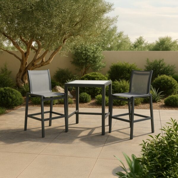 Nizuc Mesh Water Resistant Fabric Outdoor Patio Bar Stool