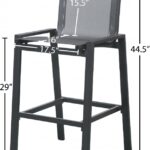 Nizuc Mesh Water Resistant Fabric Outdoor Patio Bar Stool