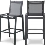 Nizuc Mesh Water Resistant Fabric Outdoor Patio Bar Stool